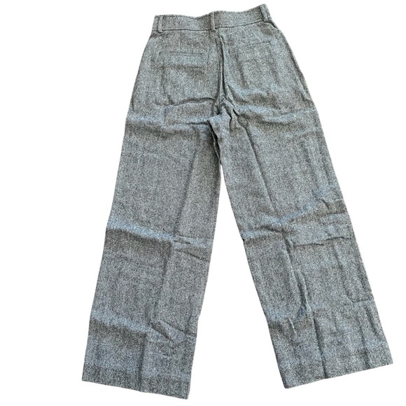 New Everlane women’s Wool blend dark grey herringbone pattern slouch pant size 6 - Picture 2 of 7